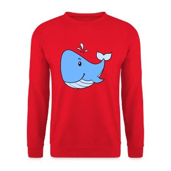 Baleine - Sweat-shirt Unisexe - rouge - Devant - Alina (178cm) & Michal (187cm)
