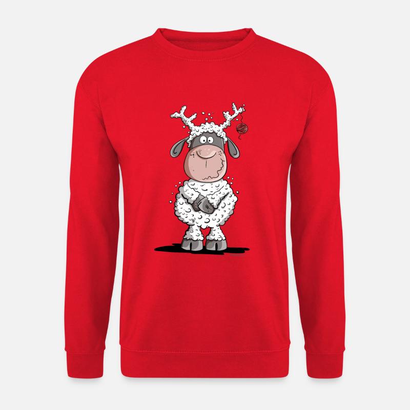Weihnachten Schaf Spielt Rentier - Unisex Pullover - Rot