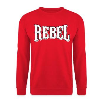 rebel dieb rowdy rebell bandit hustler gang crime - Unisex Sweatshirt - red - Front - Alina (178cm) & Michal (187cm)
