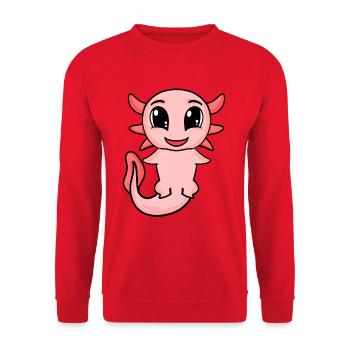 Axolotl - Sweat-shirt Unisexe - rouge - Devant - Alina (178cm) & Michal (187cm)