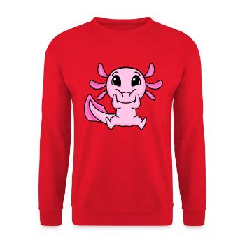 Axolotl - Sweat-shirt Unisexe - rouge - Devant - Alina (178cm) & Michal (187cm)
