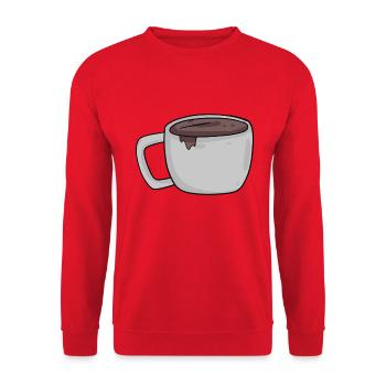 Coffee coffee cup cup - Unisex Sweatshirt - red - Front - Alina (178cm) & Michal (187cm)