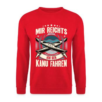 Kanu Kanut Kanutin Kanufahrer - Unisex Pullover - Rot - Vorne - Alina (178cm) & Michal (187cm)