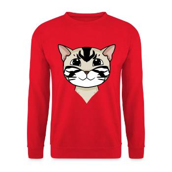 American Shorthair Head Cat Propriétaire de chat - Sweat-shirt Unisexe - rouge - Devant - Alina (178cm) & Michal (187cm)