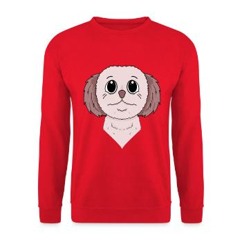 Shih Tzu Dog Dog - Unisex Sweatshirt - red - Front - Alina (178cm) & Michal (187cm)