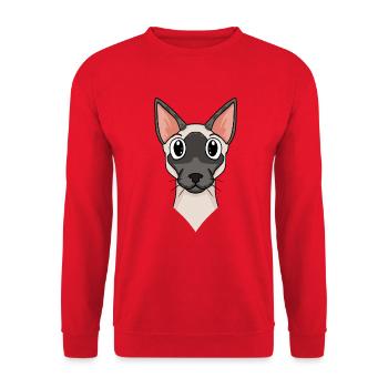 Siamkatze - Unisex Pullover - Rot - Vorne - Alina (178cm) & Michal (187cm)