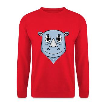 Rhinoceros - Unisex Sweatshirt - red - Front - Alina (178cm) & Michal (187cm)