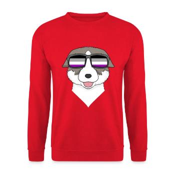 Asexuell Lgbt Deutscher Thai Bangkaew Asexualität - Unisex Pullover - Rot - Vorne - Alina (178cm) & Michal (187cm)