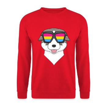 Pansexuell Thai Bangkaew Dog Hund - Unisex Pullover - Rot - Vorne - Alina (178cm) & Michal (187cm)