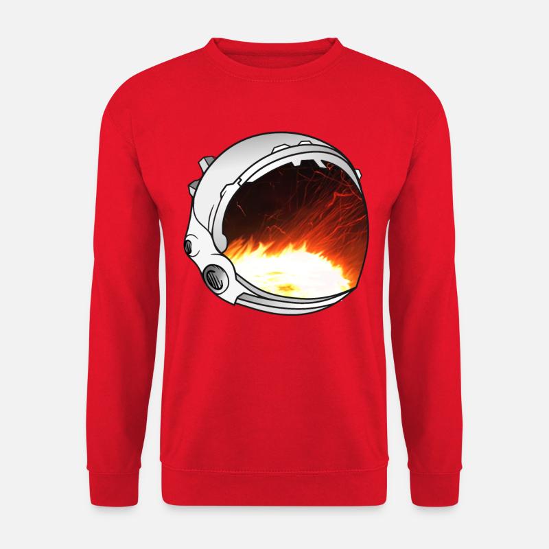 Astronaut Helmet Artwork - Unisex Sweatshirt - red