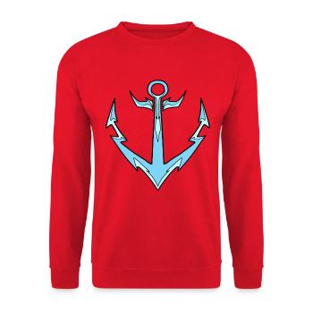 Anchor light blue - Unisex Sweatshirt - red - Front - Alina (178cm) & Michal (187cm)