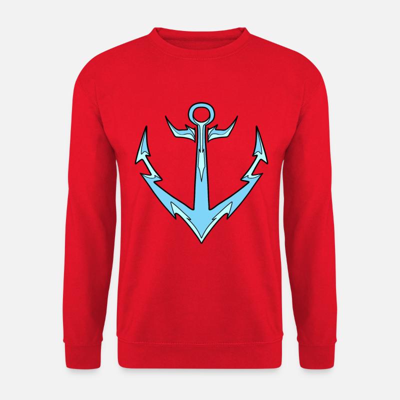 Ancre bleu clair - Sweat-shirt Unisexe - rouge