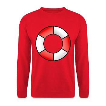 Lifebuoy Red White - Unisex Sweatshirt - red - Front - Alina (178cm) & Michal (187cm)