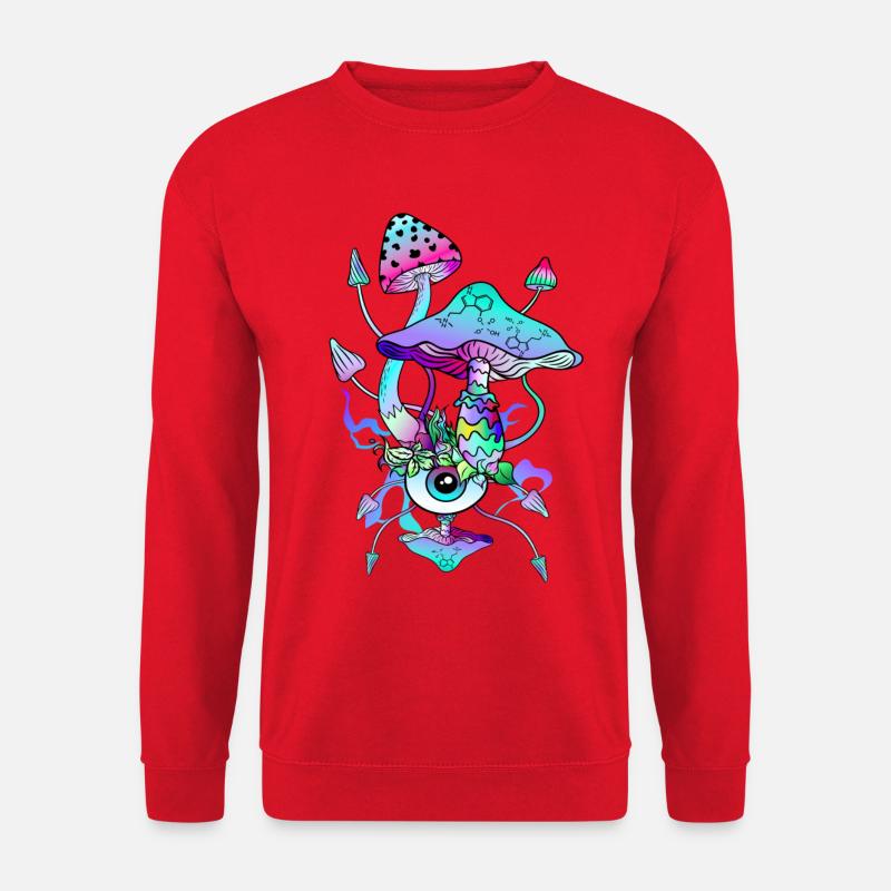Psytrance Champignons Psychédéliques - Sweat-shirt Unisexe - rouge