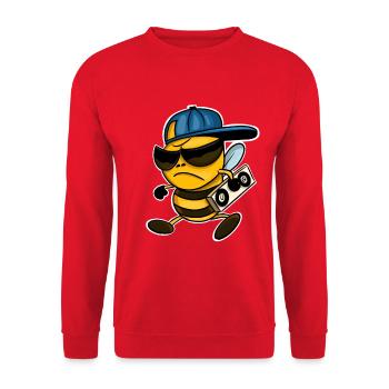 Bee Dj Cool - Unisex Sweatshirt - red - Front - Alina (178cm) & Michal (187cm)