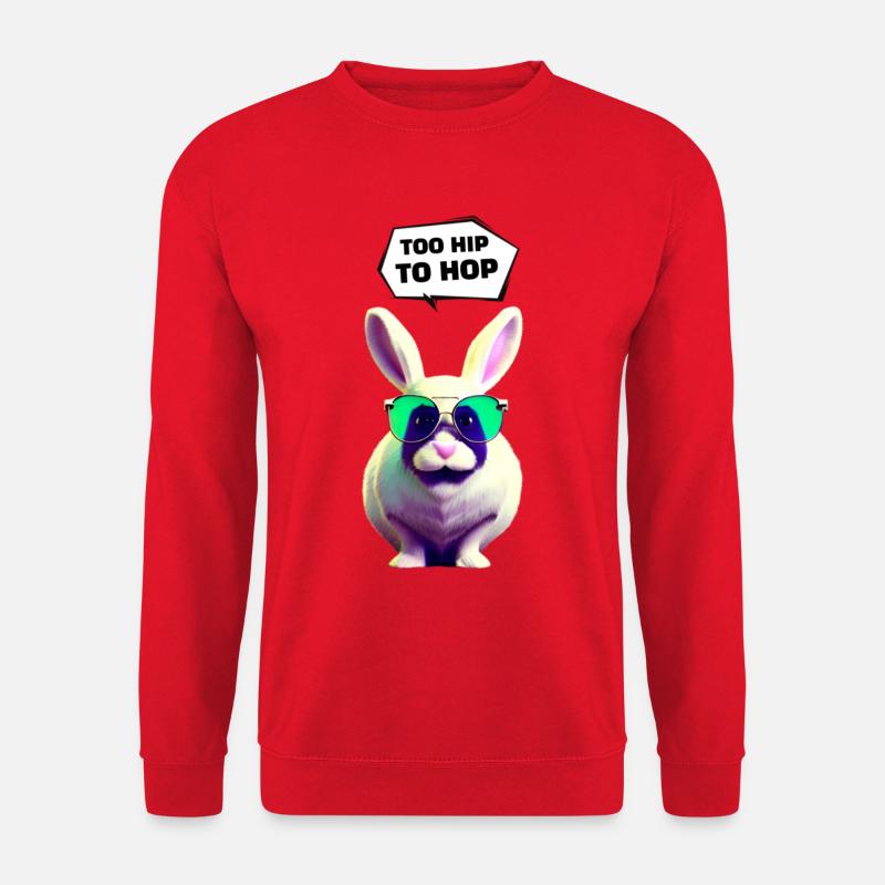 Osterhase - Too Hip to Hop - Unisex Pullover - Rot