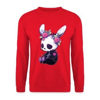 Lapin gothique Tenue Mignon Grunge Kawaii Lapin - Sweat-shirt Unisexe - rouge - Devant - Alina (178cm) & Michal (187cm)