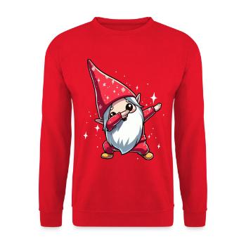 Dabbing Imp Kawaii Santa - Unisex Sweatshirt - red - Front - Alina (178cm) & Michal (187cm)