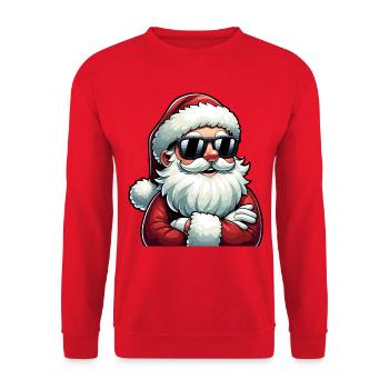 Santa Chill with sunglasses - Unisex Sweatshirt - red - Front - Alina (178cm) & Michal (187cm)