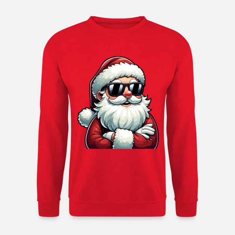 Santa Chill mit Sonnenbrille - Unisex Pullover - Rot