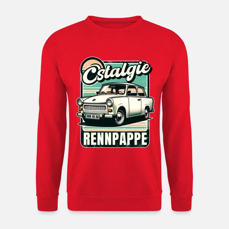 Ostalgie Rennpappe – 601 Trabi DDR Retro - Unisex Pullover - Rot