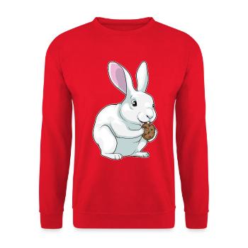 Biscuit lapin - Sweat-shirt Unisexe - rouge - Devant - Alina (178cm) & Michal (187cm)