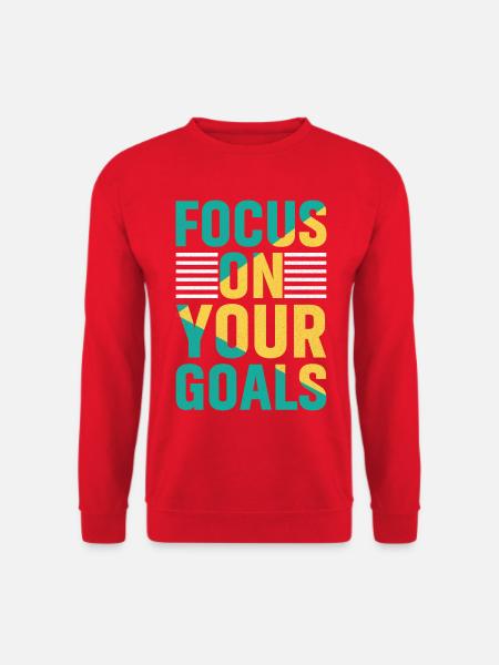 focus on your goals Shirt - Unisex Sweatshirt - red