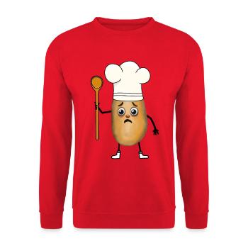 Potato Potatoes Cook Cooks Cooks Culinary Arts - Unisex Sweatshirt - red - Front - Alina (178cm) & Michal (187cm)