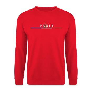 Eiffel Tower Parisian Elegance Wear Pride - Unisex Sweatshirt - red - Front - Alina (178cm) & Michal (187cm)