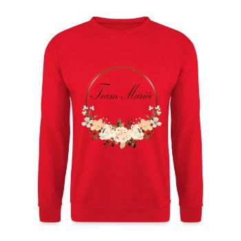 Team Mariée - Sweat-shirt Unisexe - rouge - Devant - Alina (178cm) & Michal (187cm)