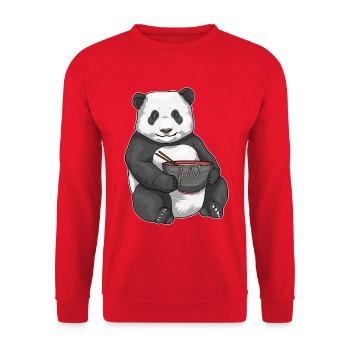 Cuisine de ramen de chef panda - Sweat-shirt Unisexe - rouge - Devant - Alina (178cm) & Michal (187cm)