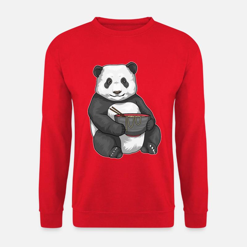 Panda Bowl Ramen - Sweat-shirt Unisexe - rouge