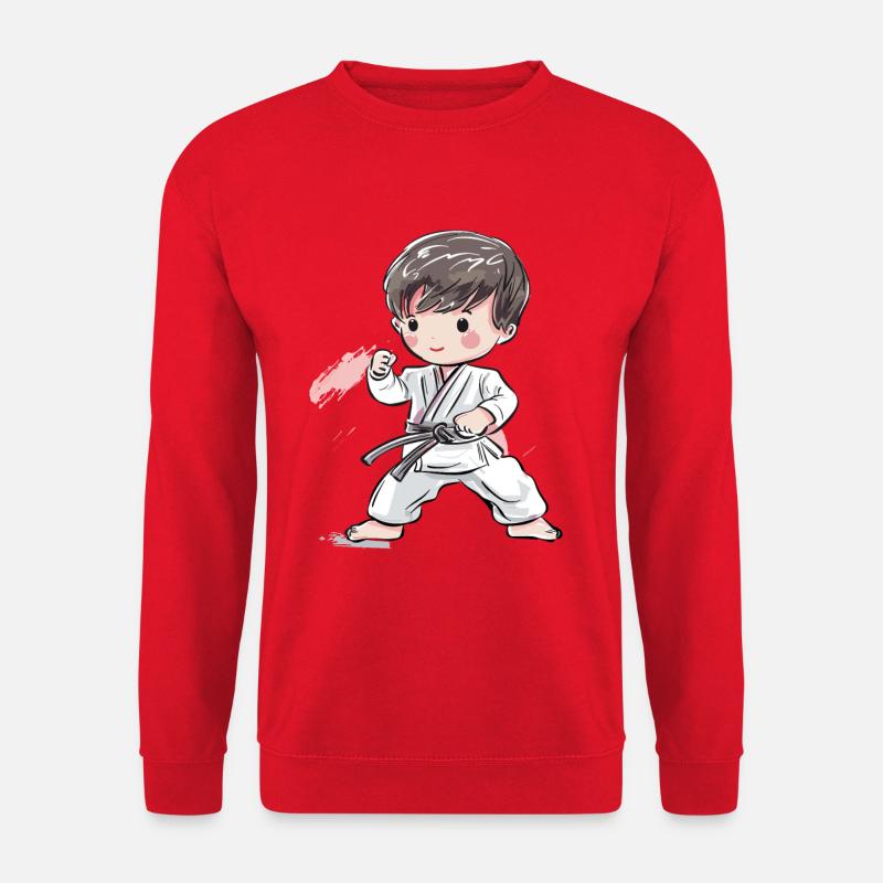 Karate Boy Comic Style - Unisex Sweatshirt - red