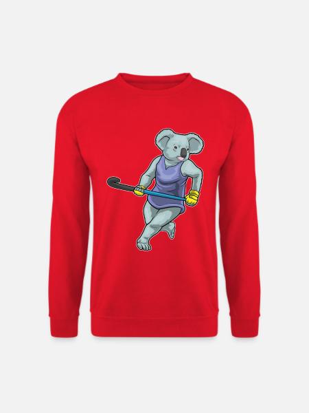 Koala Feldhockey Feldhockeyschläger - Unisex Pullover - Rot