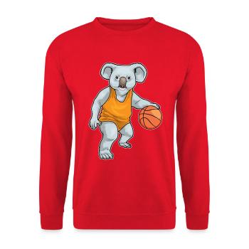 Koala Basketball Player Basketball - Unisex Sweatshirt - red - Front - Alina (178cm) & Michal (187cm)