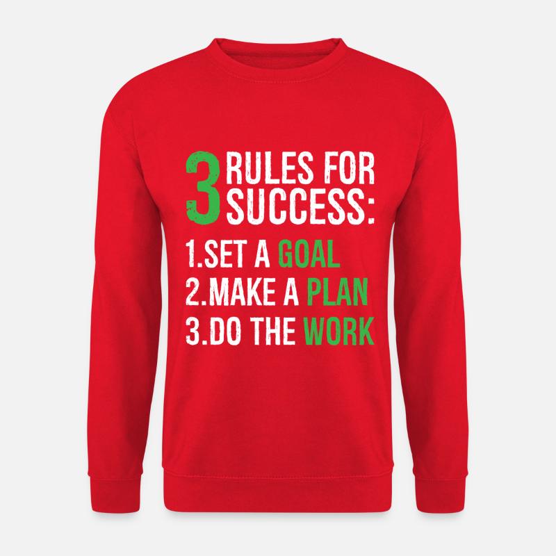 3 rules for success - Unisex Pullover - Rot