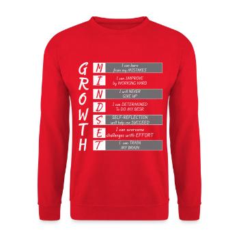 GROWTH MINIMUM - Unisex Sweatshirt - red - Front - Alina (178cm) & Michal (187cm)