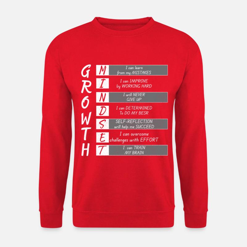 GROWTH MINDEST - Unisex Pullover - Rot