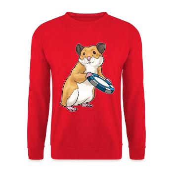 Hamster Poker Jetons de poker - Sweat-shirt Unisexe - rouge - Devant - Alina (178cm) & Michal (187cm)