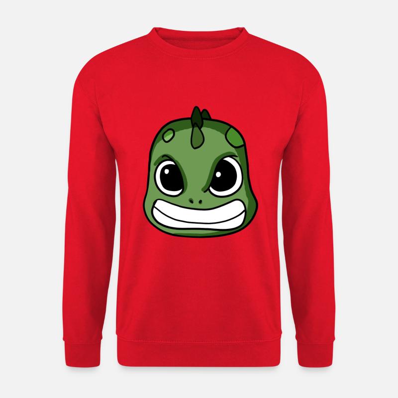 Dino Sauer upsets dinosaur head - Unisex Sweatshirt - red