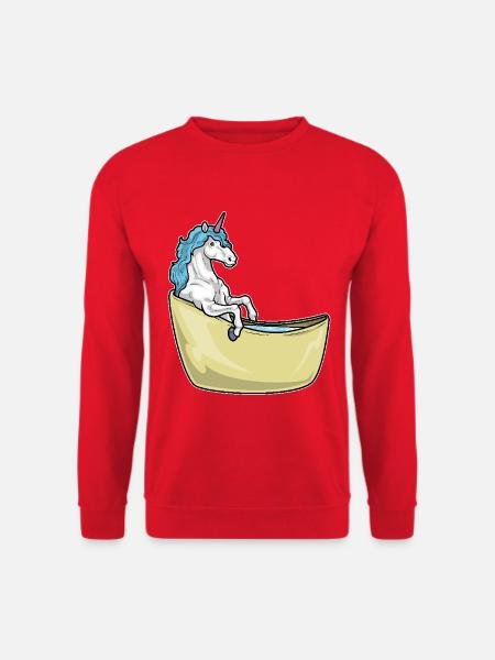 Baignoire Licorne - Sweat-shirt Unisexe - rouge