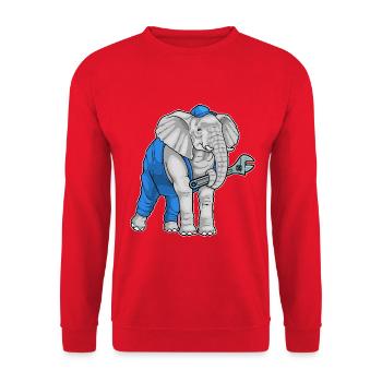 Atelier de clé mécanique pour éléphants - Sweat-shirt Unisexe - rouge - Devant - Alina (178cm) & Michal (187cm)