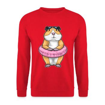 Natation de hamsters dans l’anneau d’été - Sweat-shirt Unisexe - rouge - Devant - Alina (178cm) & Michal (187cm)