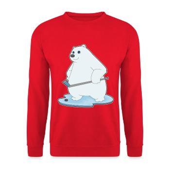 Polar Bear Bâtons de hockey sur glace - Sweat-shirt Unisexe - rouge - Devant - Alina (178cm) & Michal (187cm)