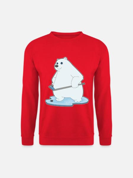 Eisbär Eishockey Eishockeyschläger - Unisex Pullover - Rot