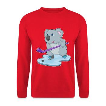Koala Hockey Stick - Unisex Sweatshirt - red - Front - Alina (178cm) & Michal (187cm)