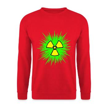 Nuclear Radioactive Chemistry Nuclear Power Nuclear Signs - Unisex Sweatshirt - red - Front - Alina (178cm) & Michal (187cm)