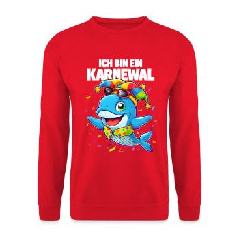 Carnaval de Cologne Carnaval Carnaval Karnewal - Sweat-shirt Unisexe - rouge - Devant - Alina (178cm) & Michal (187cm)