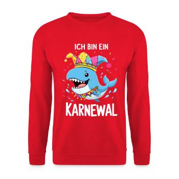 Carnaval de Cologne Carnaval Carnaval Karnewal - Sweat-shirt Unisexe - rouge - Devant - Alina (178cm) & Michal (187cm)