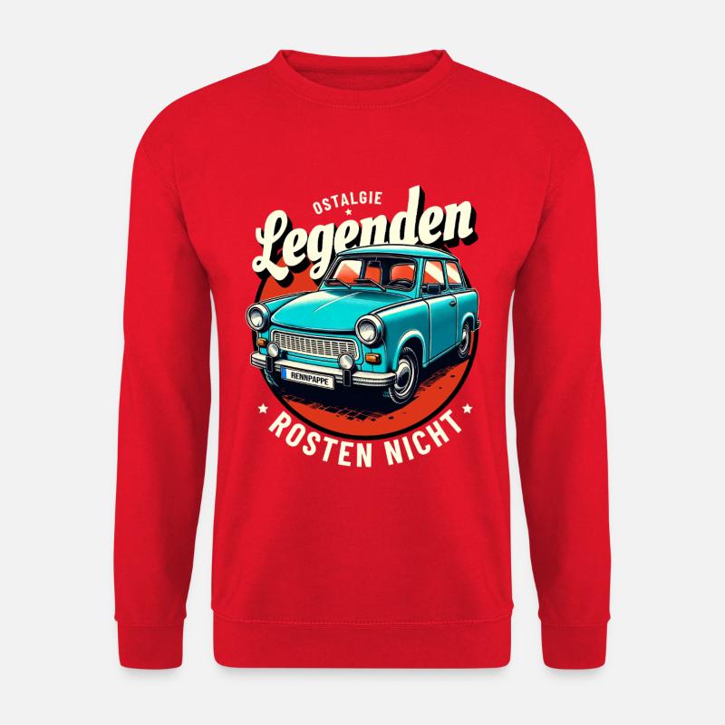 Ostalgie Legende Rennpappe Trabi DDR Retro - Unisex Pullover - Rot